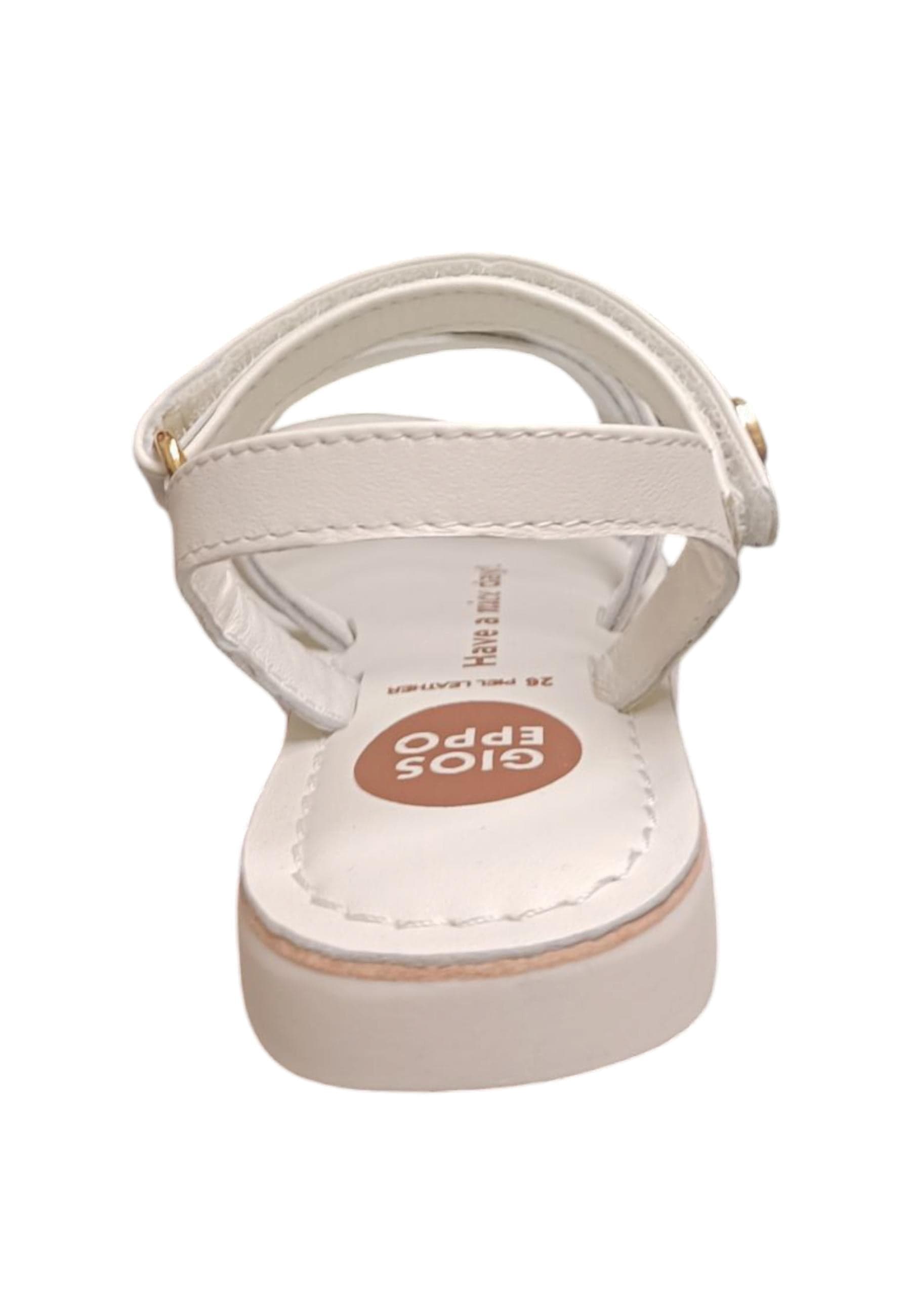 Sandalo bambina Gioseppo Tolland bianco pelle velcro comfort elegance in Ballerine Scarpetteria Gica - Trani, commercioVirtuoso.it