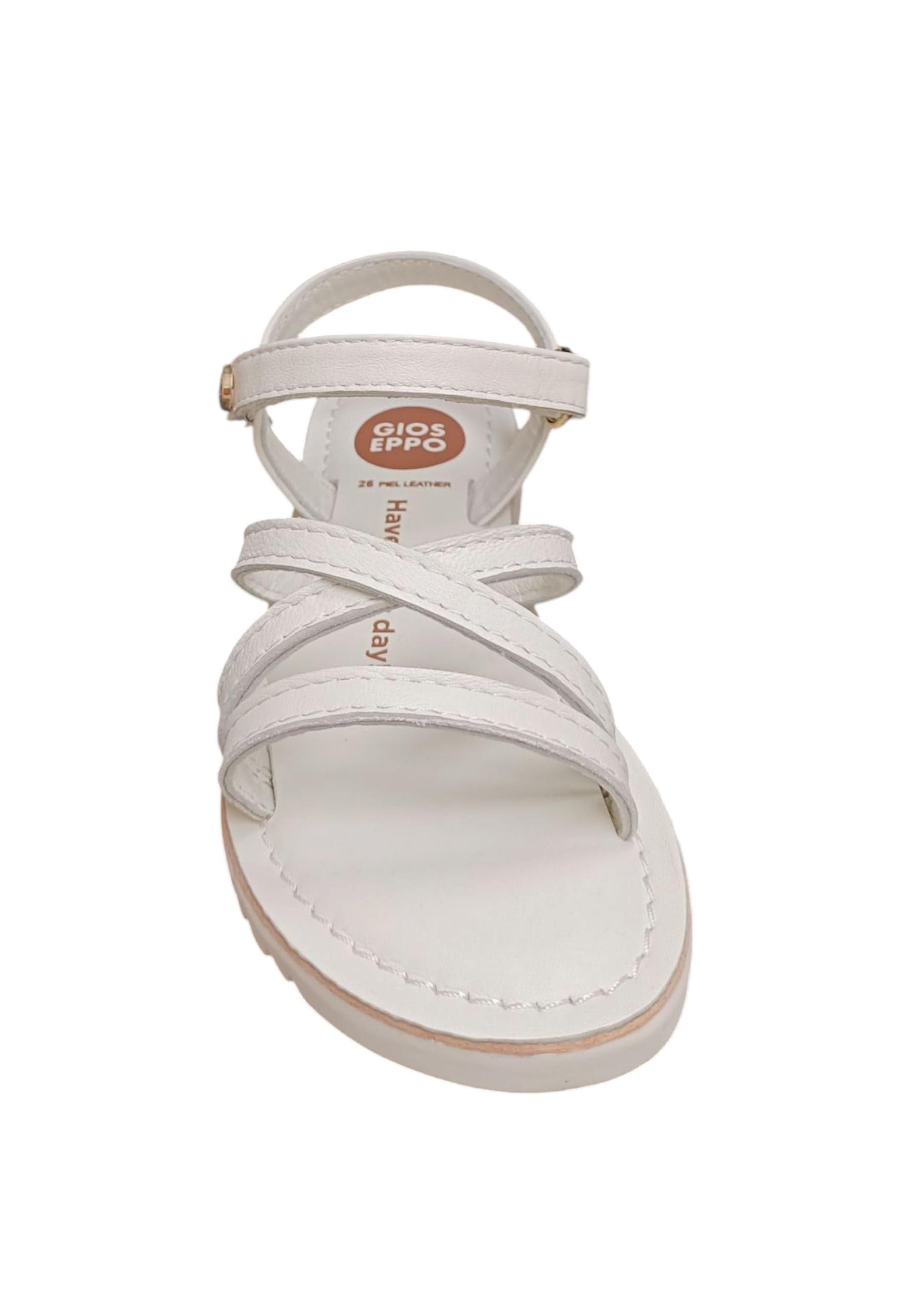 Sandalo bambina Gioseppo Tolland bianco pelle velcro comfort elegance in Ballerine Scarpetteria Gica - Trani, commercioVirtuoso.it