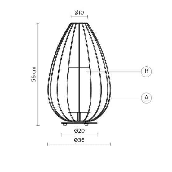 Lampada da terra/ tavolo Karman Cell (Altezza 58 cm) - 4