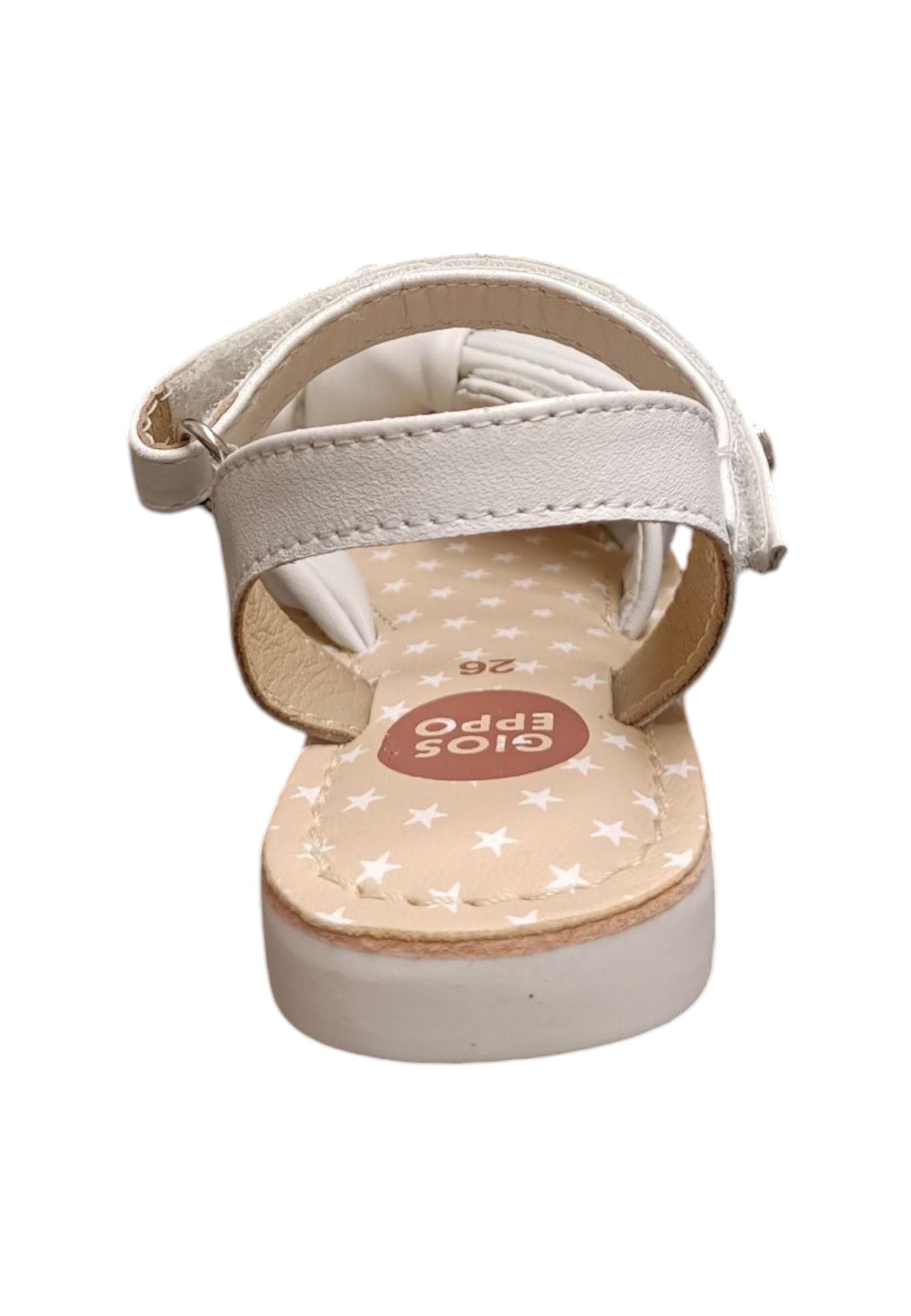Sandalo bambina Gioseppo Wareham bianco pelle velcro comfort elegance in Ballerine Scarpetteria Gica - Trani, commercioVirtuoso.it