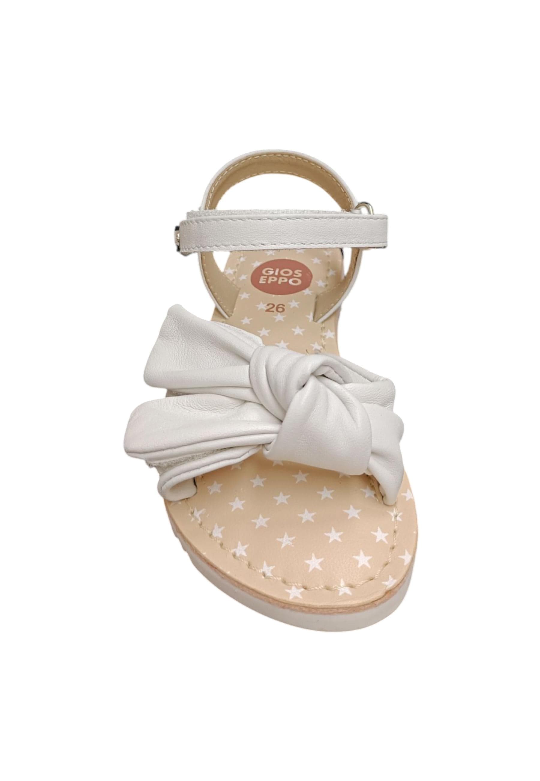 Sandalo bambina Gioseppo Wareham bianco pelle velcro comfort elegance in Ballerine Scarpetteria Gica - Trani, commercioVirtuoso.it