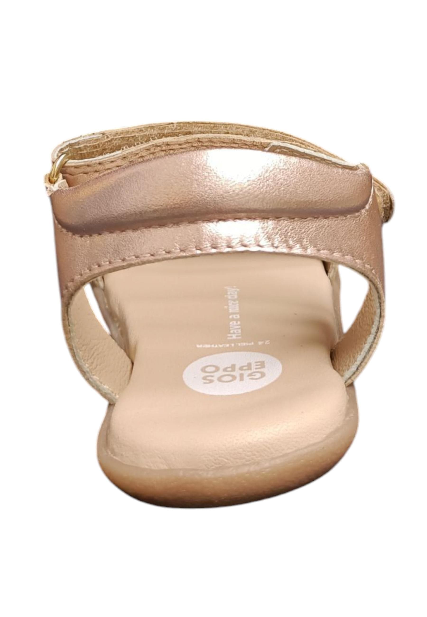 Sandalo bambina Gioseppo Hiram oro rosato pelle velcro comfort elegance in Ballerine Scarpetteria Gica - Trani, commercioVirtuoso.it