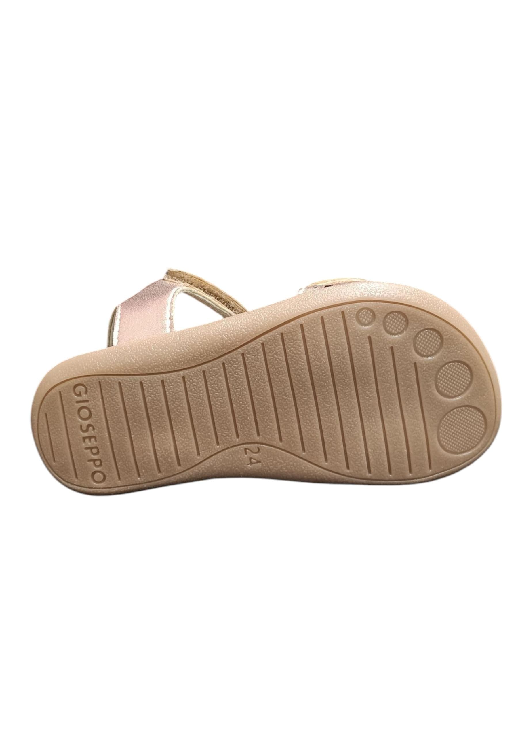 Sandalo bambina Gioseppo Hiram oro rosato pelle velcro comfort elegance in Ballerine Scarpetteria Gica - Trani, commercioVirtuoso.it