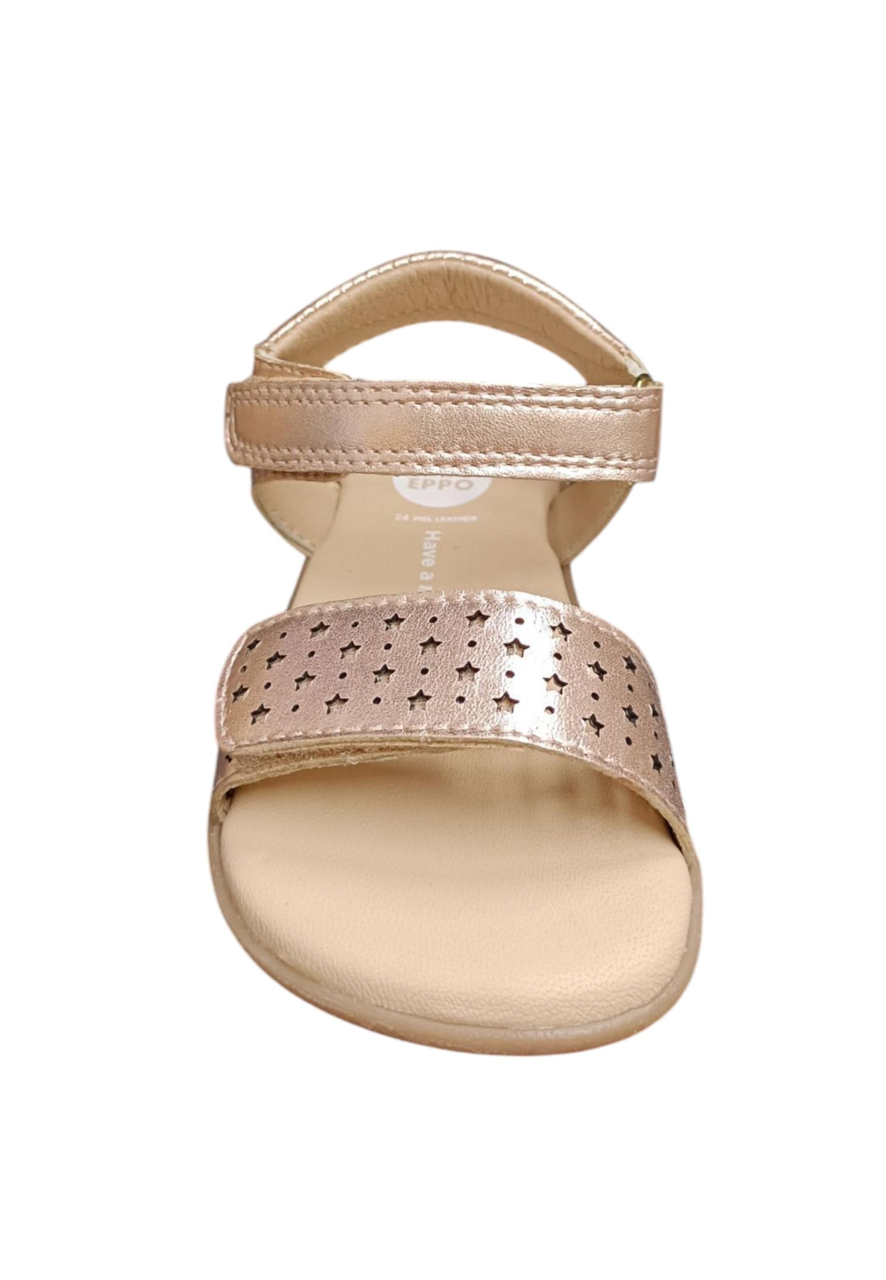 Sandalo bambina Gioseppo Hiram oro rosato pelle velcro comfort elegance in Ballerine Scarpetteria Gica - Trani, commercioVirtuoso.it