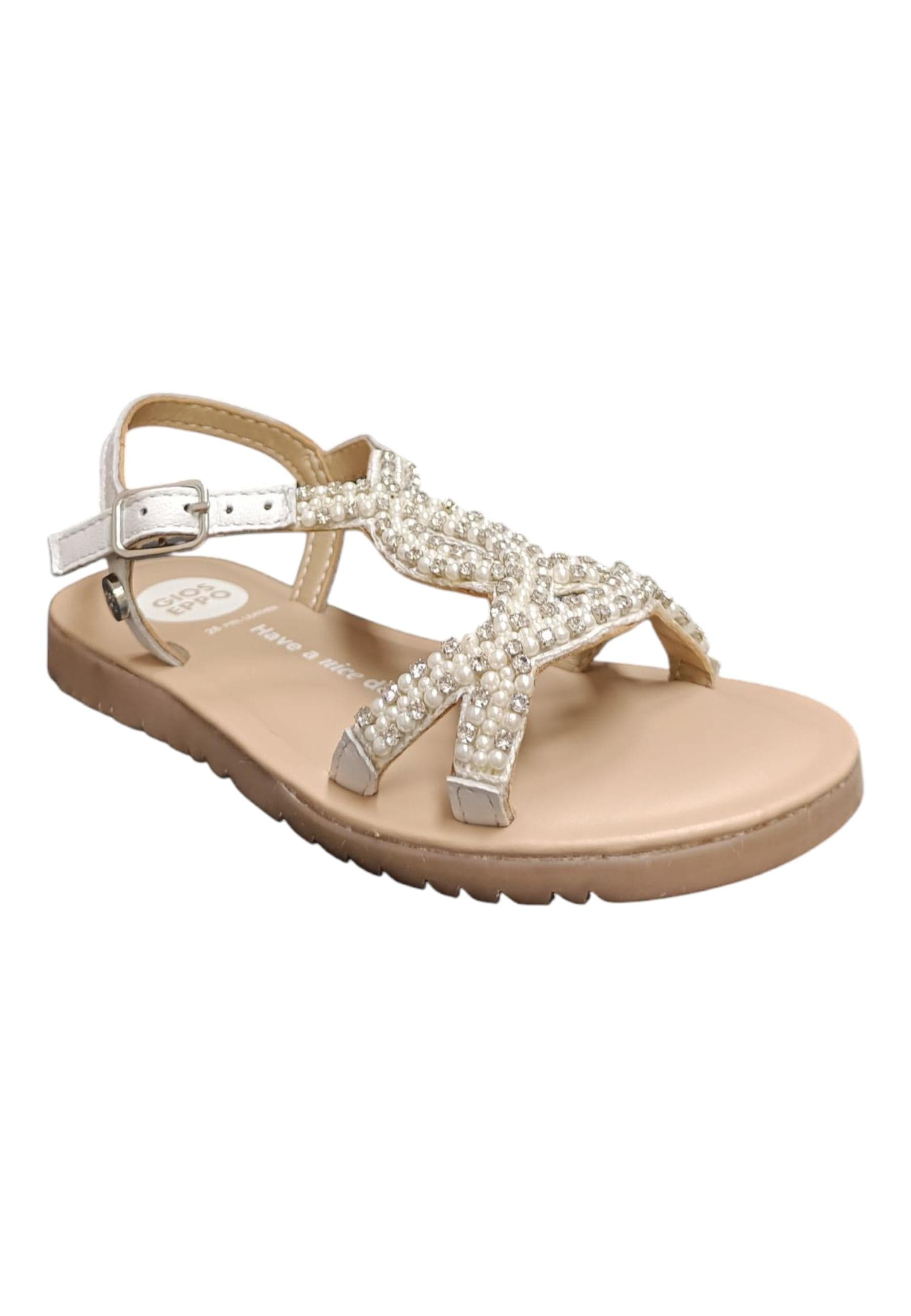 Scarpe sandalo Bambine e ragazze GIOSEPPO KOMENSKY  bianco fibia in Ballerine Scarpetteria Gica - Trani, commercioVirtuoso.it