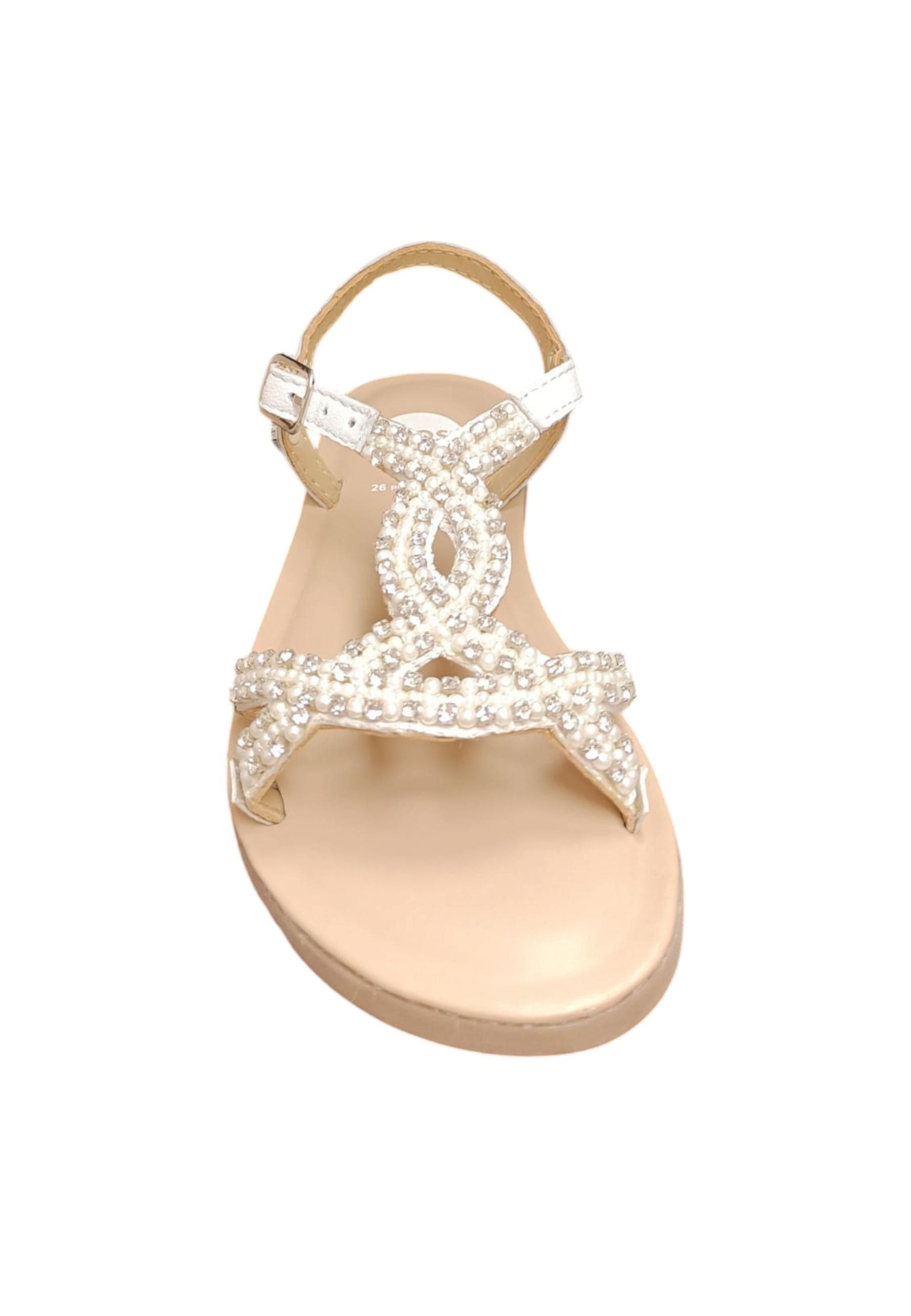Scarpe sandalo Bambine e ragazze GIOSEPPO KOMENSKY  bianco fibia in Ballerine Scarpetteria Gica - Trani, commercioVirtuoso.it