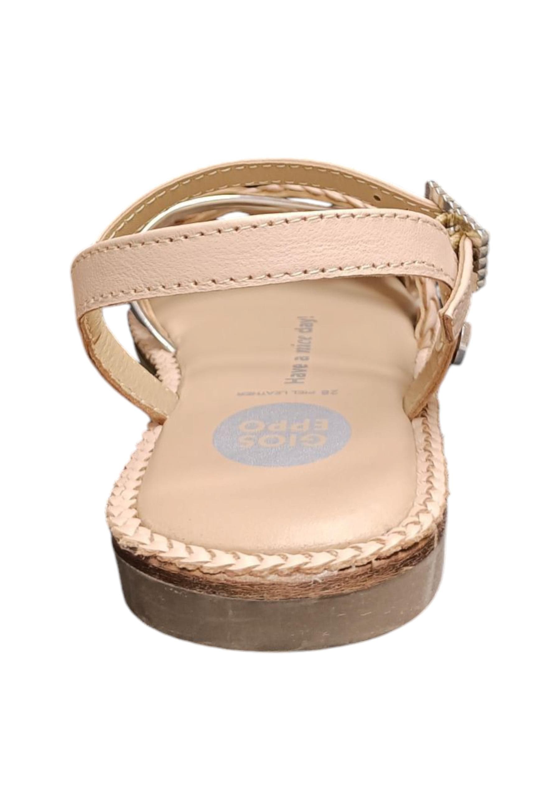 Sandalo bambina Gioseppo Medary nude pelle fibbia comfort elegance in Ballerine Scarpetteria Gica - Trani, commercioVirtuoso.it