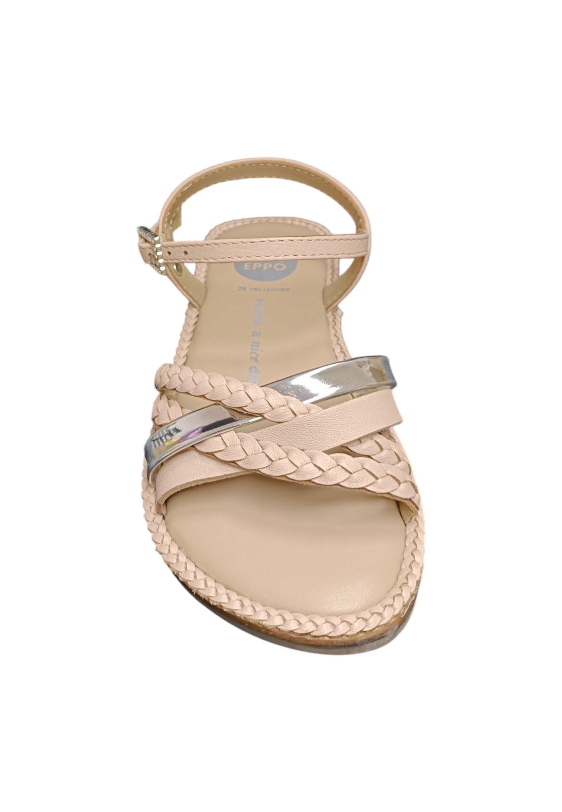Sandalo bambina Gioseppo Medary nude pelle fibbia comfort elegance in Ballerine Scarpetteria Gica - Trani, commercioVirtuoso.it