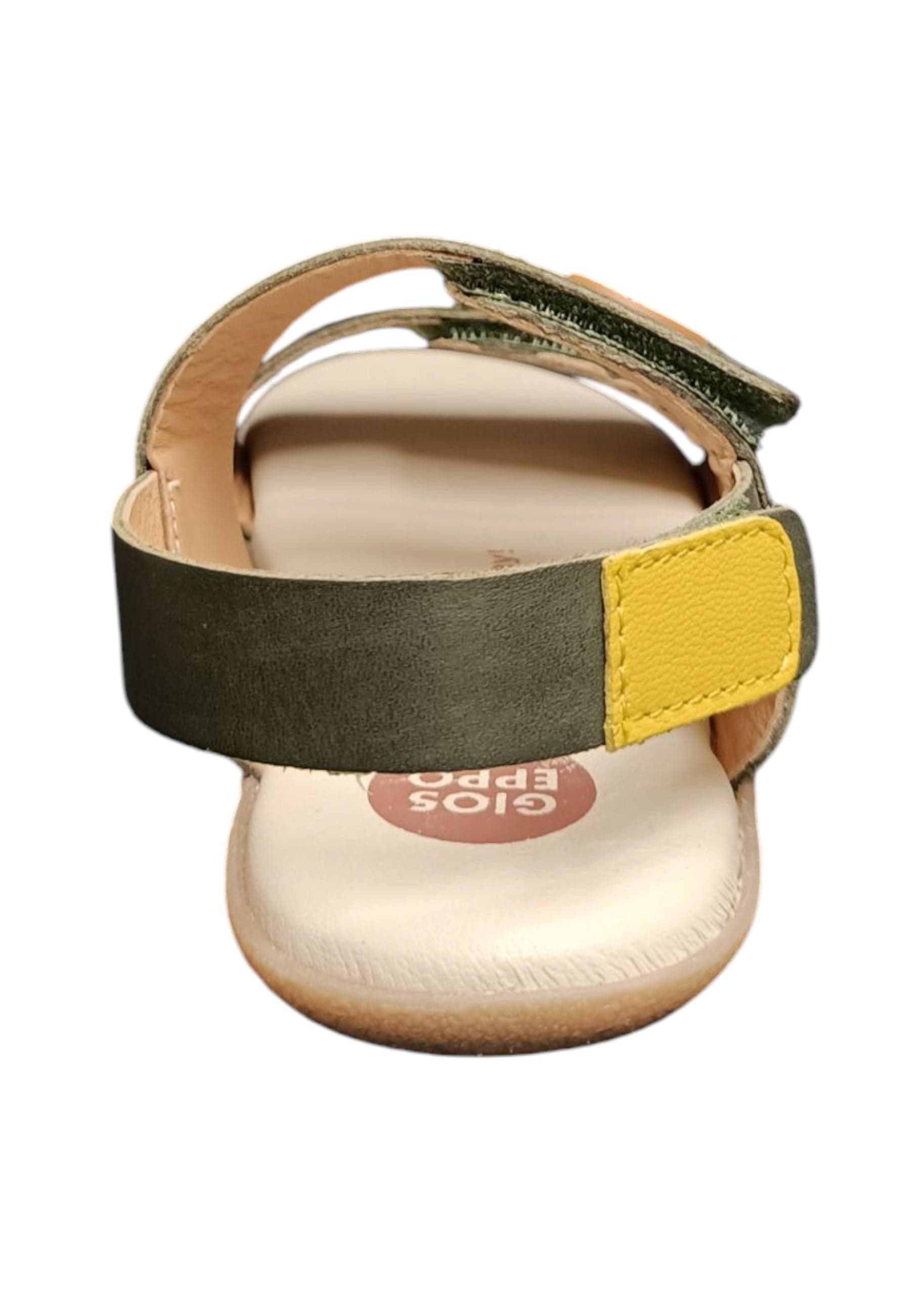 Sandalo bambino Gioseppo Lenroot kaki pelle velcro comfort elegance in Ballerine Scarpetteria Gica - Trani, commercioVirtuoso.it