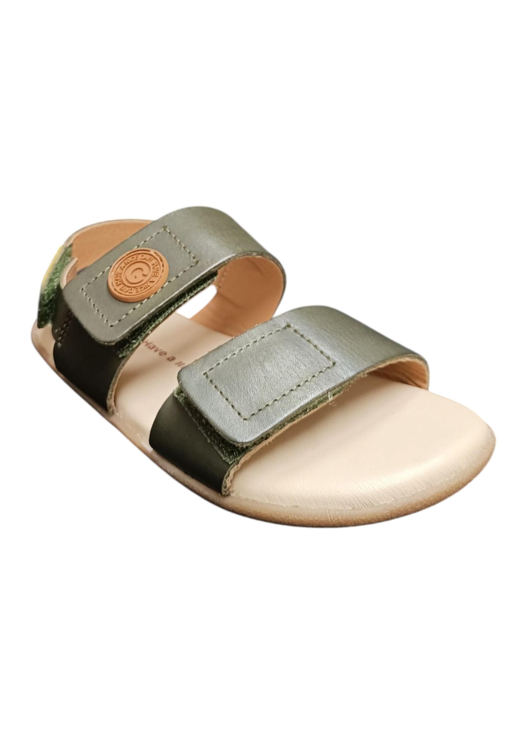 Sandalo bambino Gioseppo Lenroot kaki pelle velcro comfort elegance in Ballerine Scarpetteria Gica - Trani, commercioVirtuoso.it