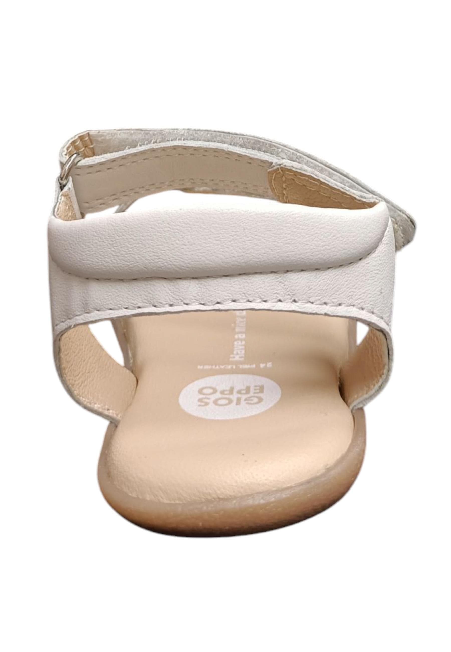 Sandalo bambina Gioseppo Hiram bianco pelle velcro comfort elegance in Ballerine Scarpetteria Gica - Trani, commercioVirtuoso.it