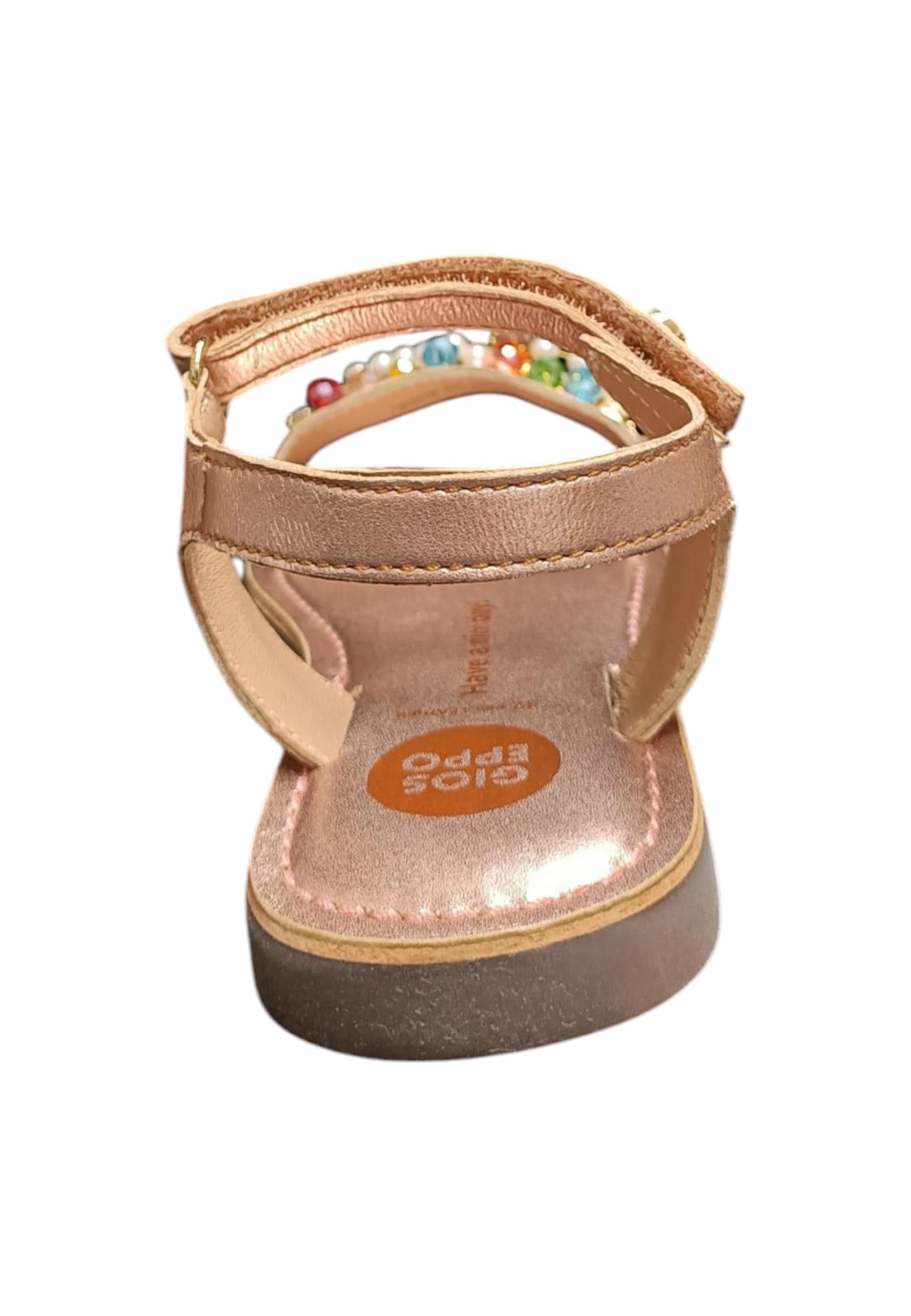 Sandalo bambina Gioseppo Effingham oro rosato pelle velcro comfort elegance in Ballerine Scarpetteria Gica - Trani, commercioVirtuoso.it