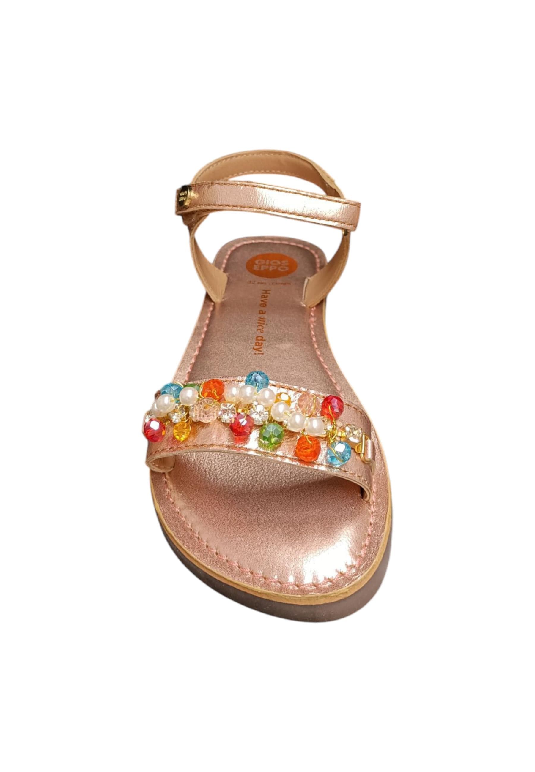 Sandalo bambina Gioseppo Effingham oro rosato pelle velcro comfort elegance in Ballerine Scarpetteria Gica - Trani, commercioVirtuoso.it