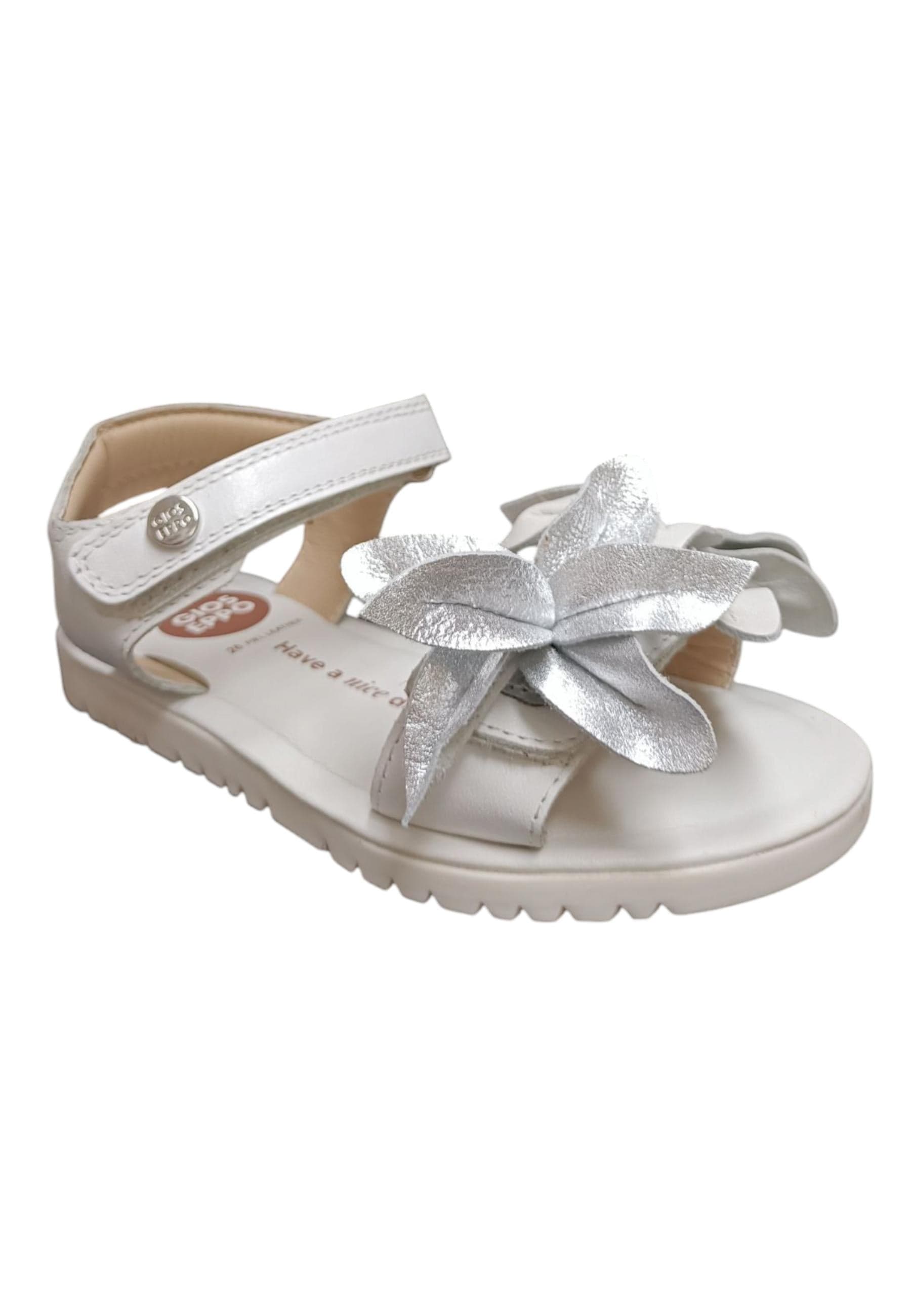 Sandalo bambina Gioseppo Marinette bianco pelle velcro comfort elegance in Ballerine Scarpetteria Gica - Trani, commercioVirtuoso.it