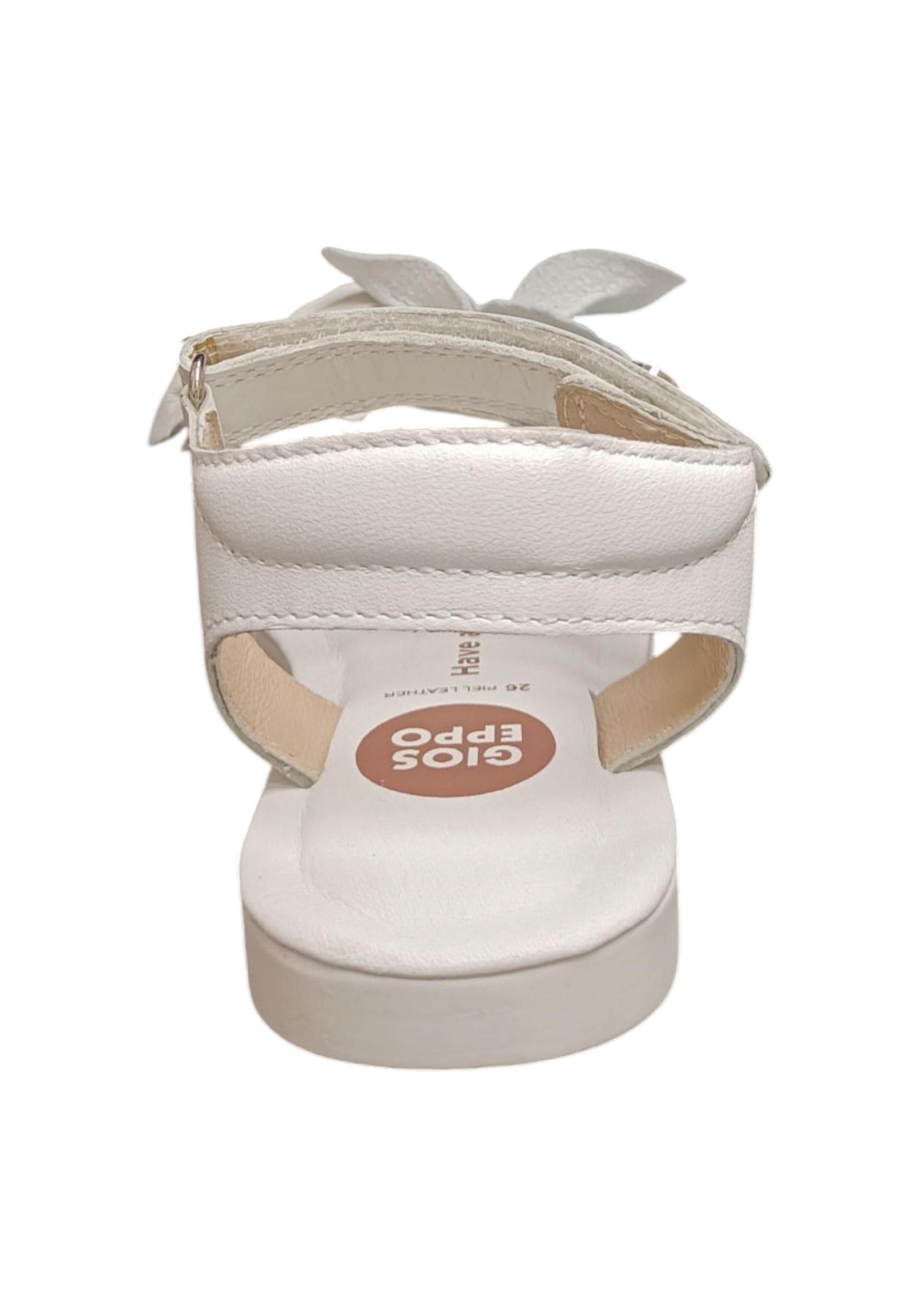 Sandalo bambina Gioseppo Marinette bianco pelle velcro comfort elegance in Ballerine Scarpetteria Gica - Trani, commercioVirtuoso.it