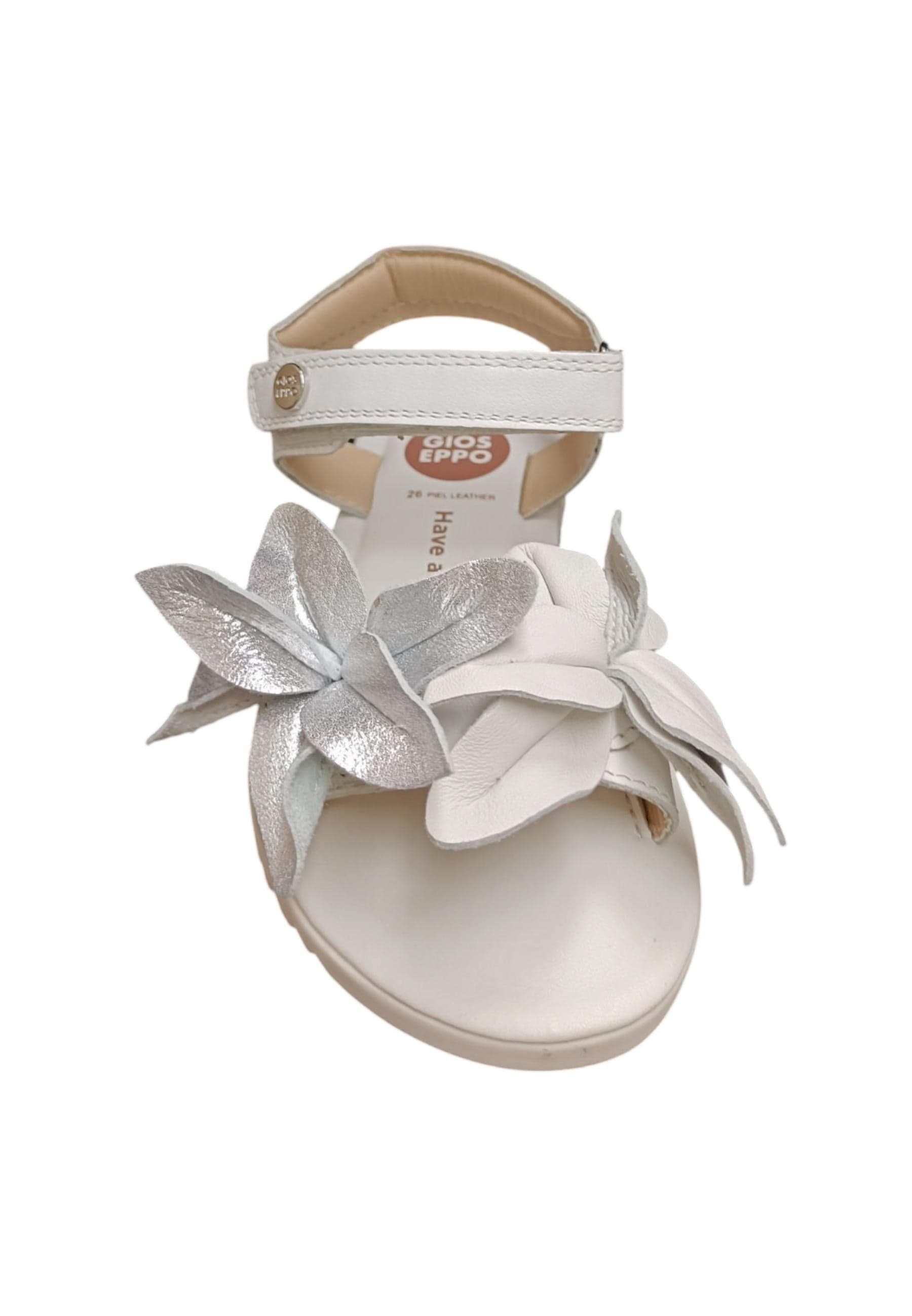Sandalo bambina Gioseppo Marinette bianco pelle velcro comfort elegance in Ballerine Scarpetteria Gica - Trani, commercioVirtuoso.it