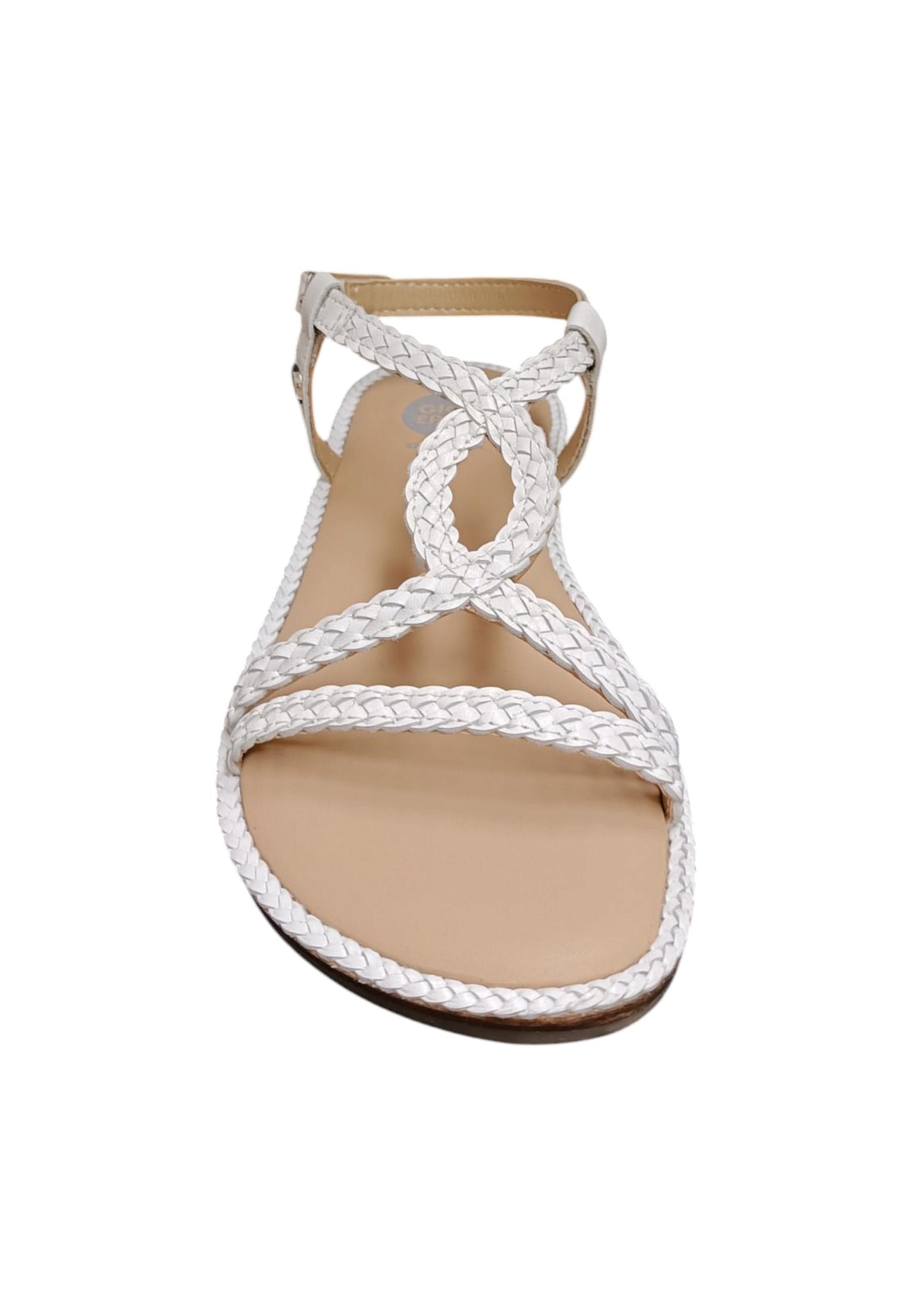 Sandalo bambina Gioseppo Suffield bianco pelle fibbia comfort elegance in Ballerine Scarpetteria Gica - Trani, commercioVirtuoso.it