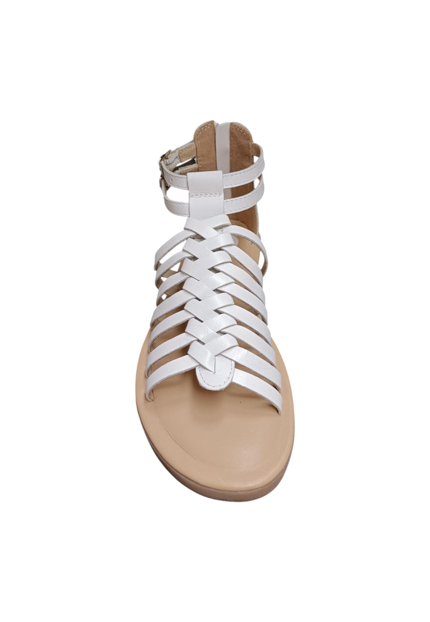 Sandalo bambina Gioseppo Onalaska bianco pelle fibbia comfort elegance in Ballerine Scarpetteria Gica - Trani, commercioVirtuoso.it