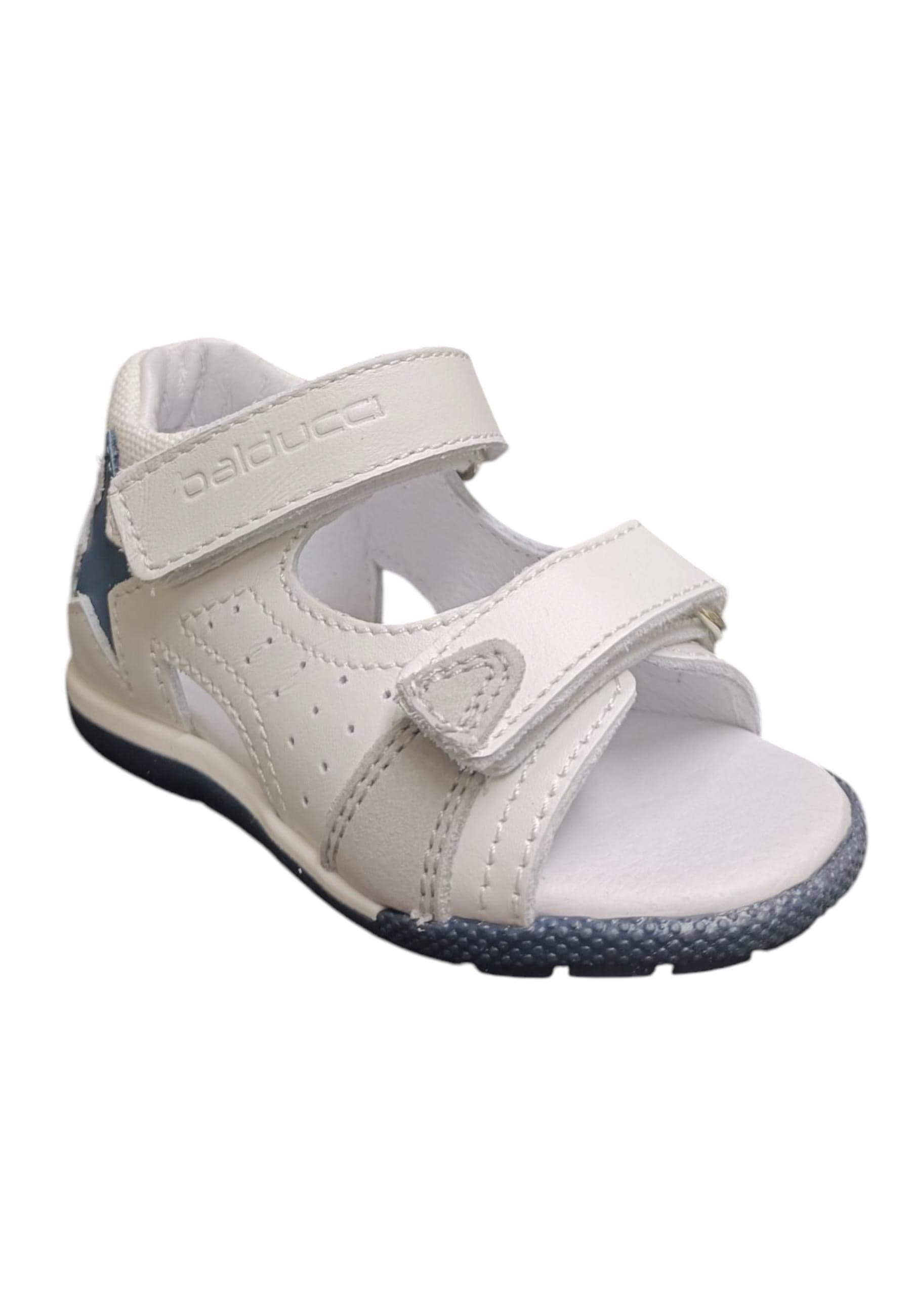 Scarpe sandalo tallonato Bambini balducci CITA  bianco-blue velcro in Ballerine Scarpetteria Gica - Trani, commercioVirtuoso.it
