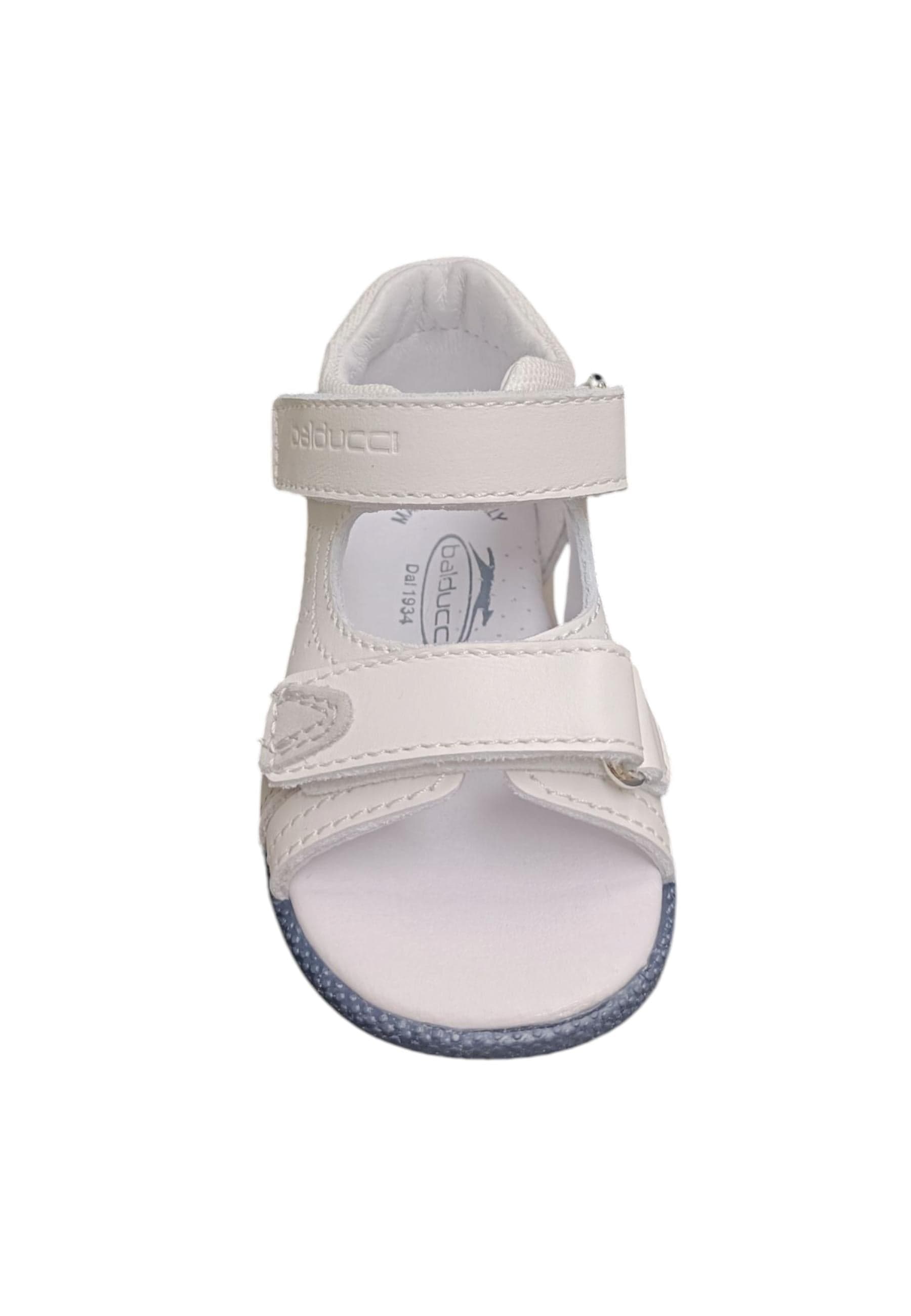 Scarpe sandalo tallonato Bambini balducci CITA  bianco-blue velcro in Ballerine Scarpetteria Gica - Trani, commercioVirtuoso.it
