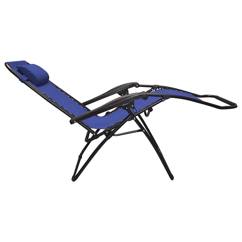 SDRAIO SEDIA IN TEXTILENE BLU PIEGHEVOLE MULTIPOSIZIONE RECLINABILE GIARDINO 221005 - 6