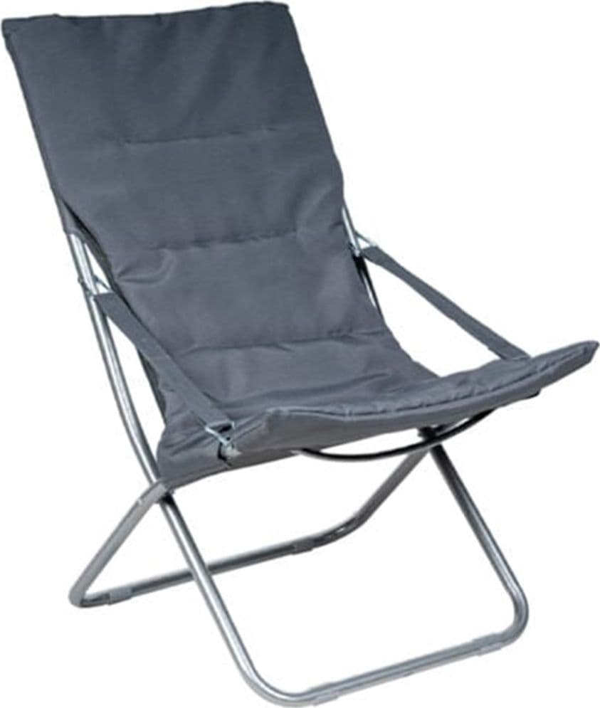 SPIAGGINA SEDIA CANAPONE IN ACCIAIO TESSUTO IMBOTTITO PIEGHEVOLE RELAX GRIGIO 3994184 - 5