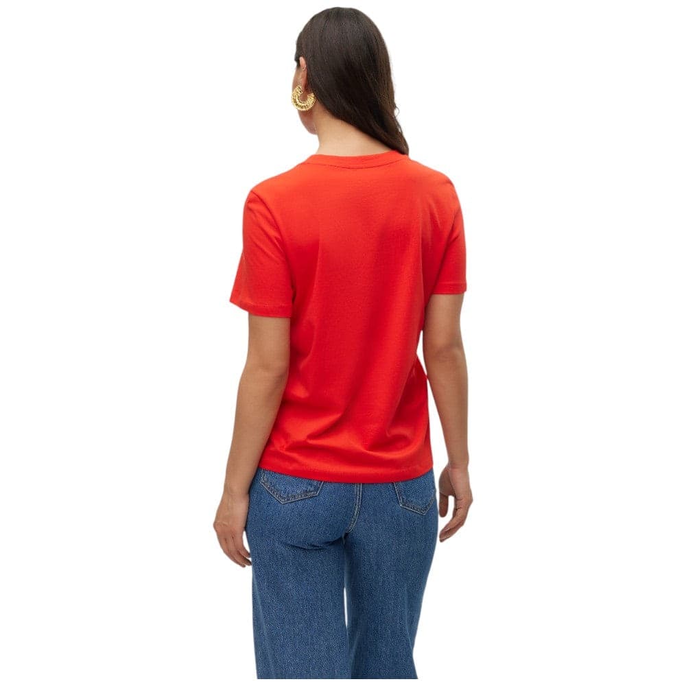 Vero Moda t-shirt rossa Paulina 10316991 in T-shirt Prodotti di Classe - Nocera Superiore, commercioVirtuoso.it