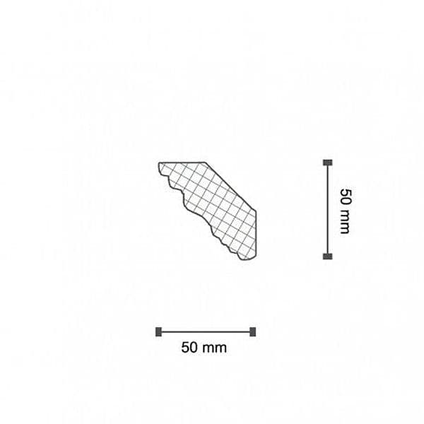 €0,99ml *** STOCK *** Pacco da 96ml di cornice decorativa in polistirene compatto XPS 50X50x2000 LD11G Eternal Parquet