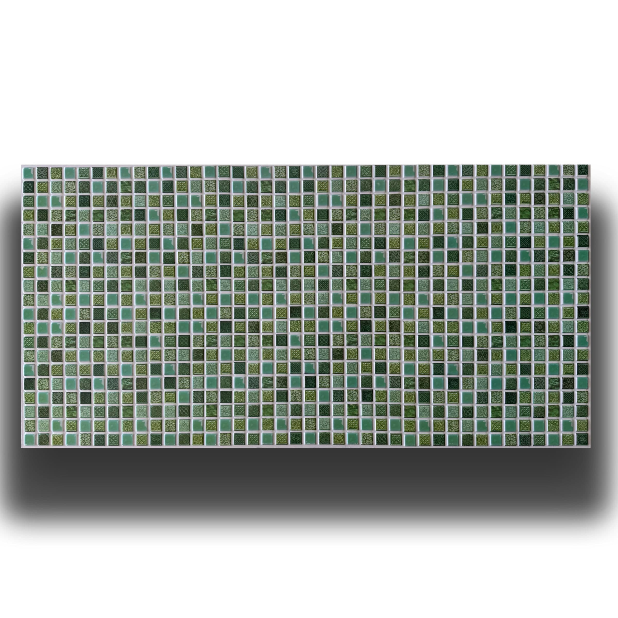 Pannelli 3D Rivestimento a parete in PVC effetto MONOCOTTURA MOSAICO 96x48cm Realistici, isolanti, idrorepellenti. - 5