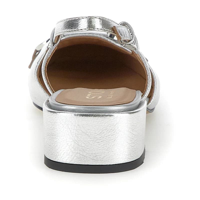 Stonefly scarpa con tacco Iris 1 laminata argento 222471 - 5
