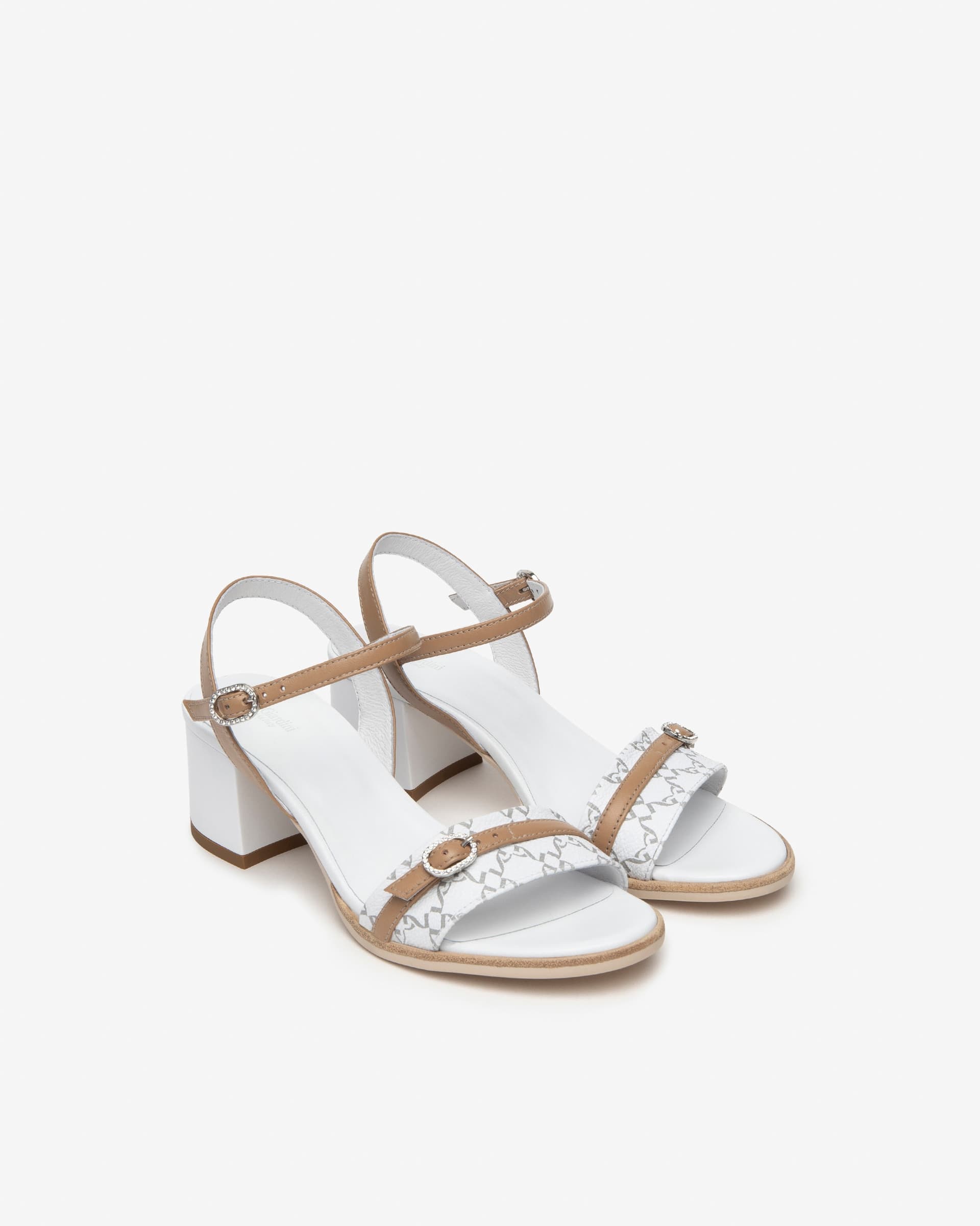 Nero Giardini sandalo bianco con fibbia strass - 2