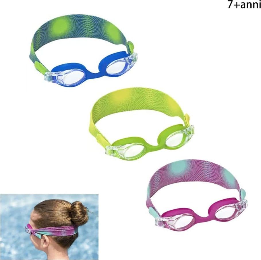 OCCHIALINI DA NUOTO SPLASHFLEX CINTURINO REGOLABILE PER BAMBINI 7+ ANNI 3 COLORI 21177 - 6