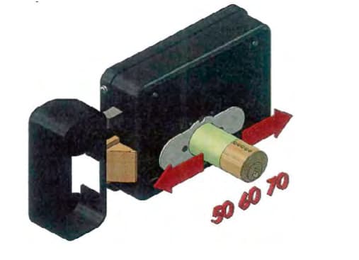 SERR ELETTR FF SX CILINDRO REGOL MM50/60/70 ZINCAT ZINCATA - 4