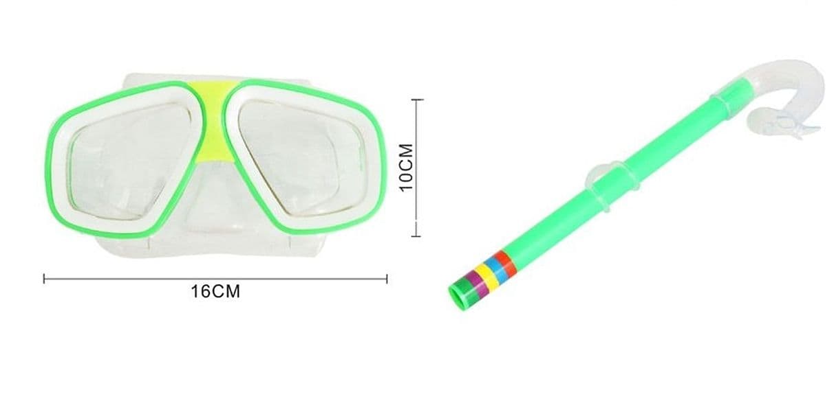 SET DA PISCINA NUOTO PER BAMBINI 7+ ANNI MASCHERA 16X10CM + BOCCAGLIO 5 COLORI 605414 - 4