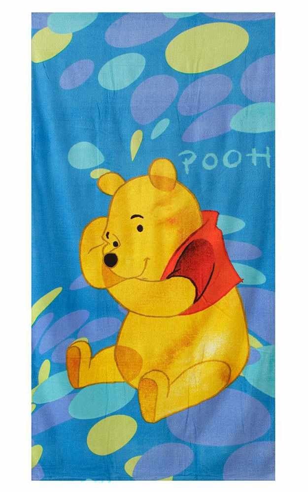 CALEFFI WINNIE THE POOH TELO MARE ASCIUGAMANO SPUGNA COTONE 75x150 - 3