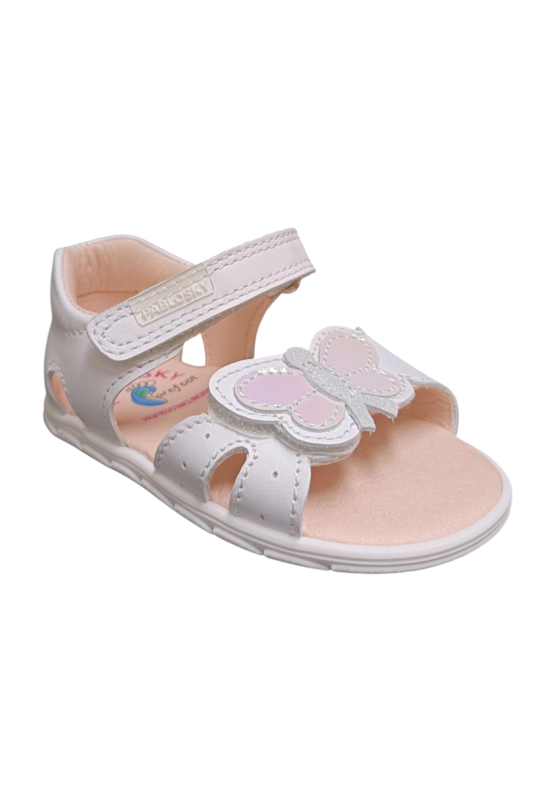 Scarpe sandalo tallonato bambina pablosky olimpo bianco velcro in Ballerine Scarpetteria Gica - Trani, commercioVirtuoso.it