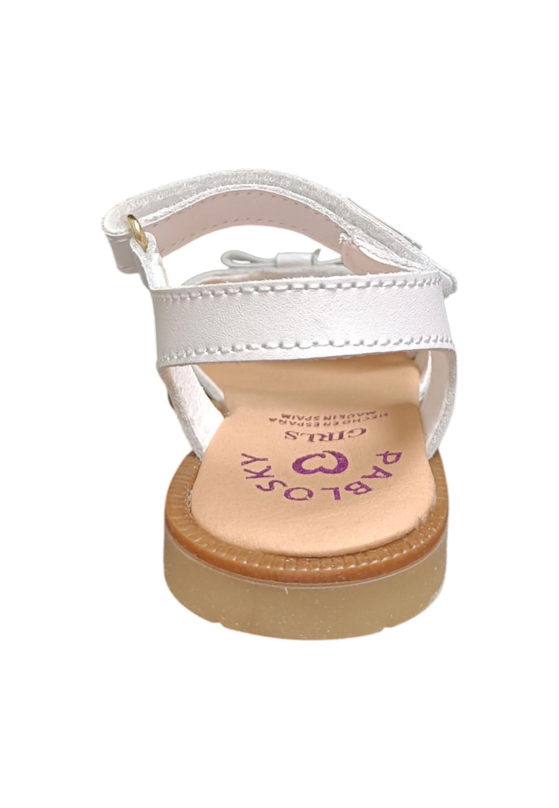 Sandalo bambina Pablosky Napa bianco pelle velcro comfort anatomico in Ballerine Scarpetteria Gica - Trani, commercioVirtuoso.it