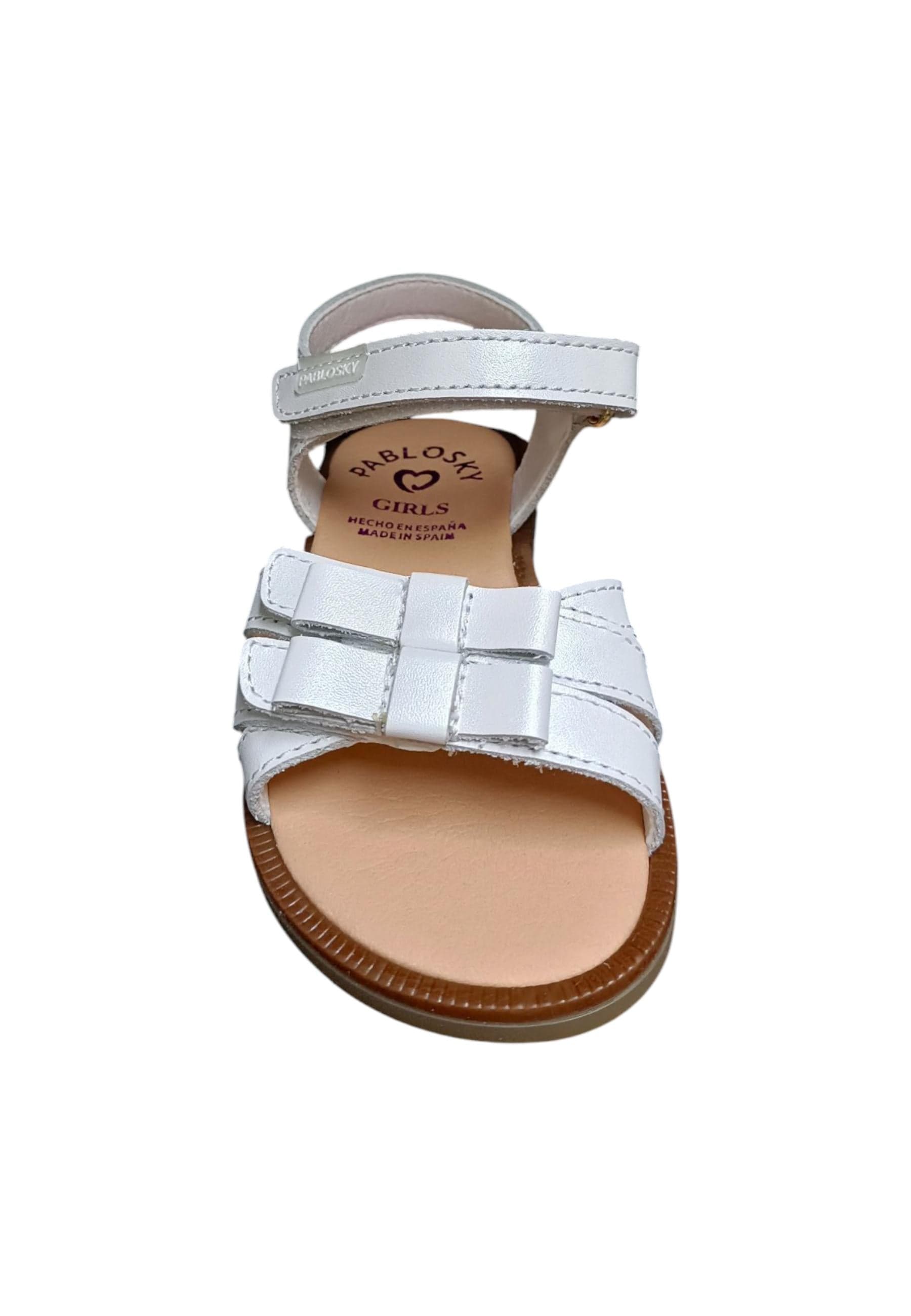 Sandalo bambina Pablosky Napa bianco pelle velcro comfort anatomico in Ballerine Scarpetteria Gica - Trani, commercioVirtuoso.it