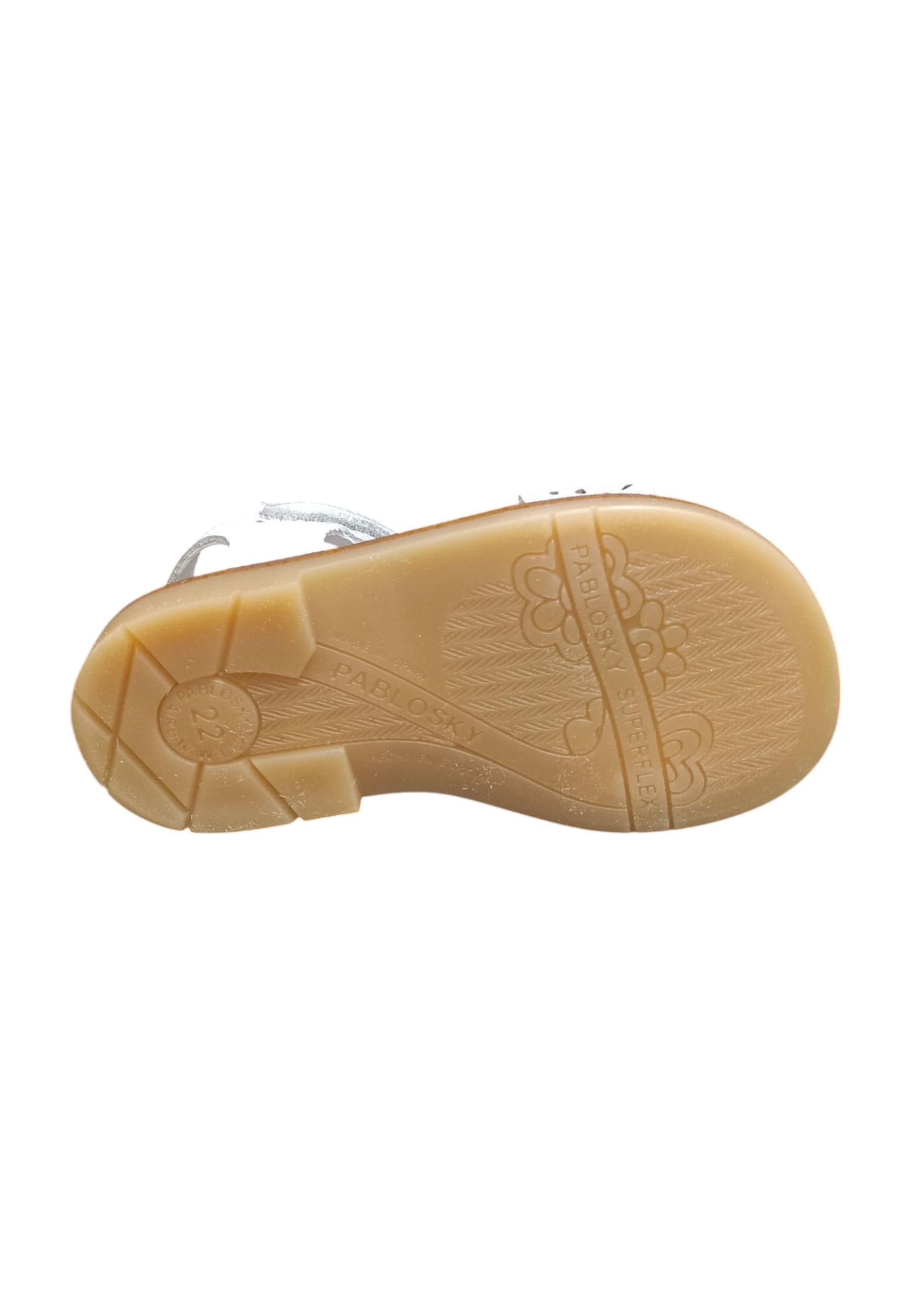 Sandalo bambina Pablosky Olimpo bianco pelle velcro comfort anatomico in Ballerine Scarpetteria Gica - Trani, commercioVirtuoso.it