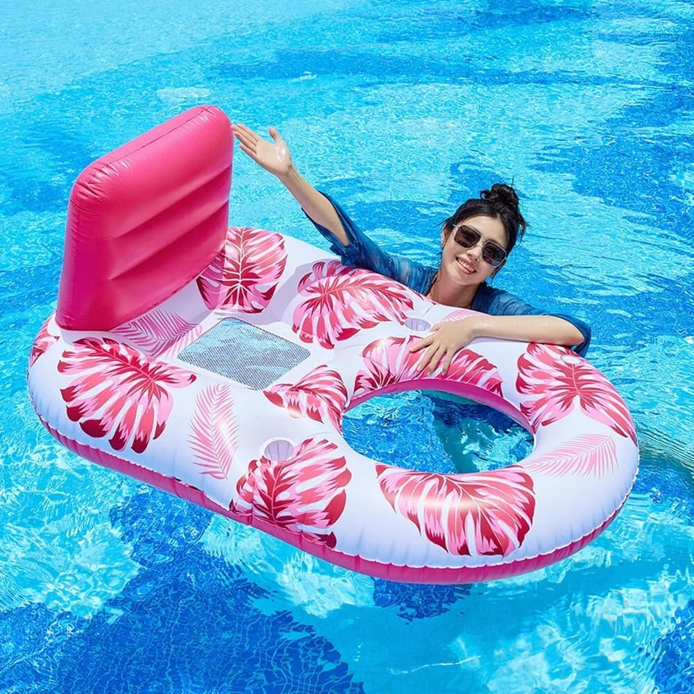 POLTRONA LOUNGE GONFIABILE GALLEGGIANTE CON PORTABICCHIERI PISCINA 170X110CM 628534 - 24