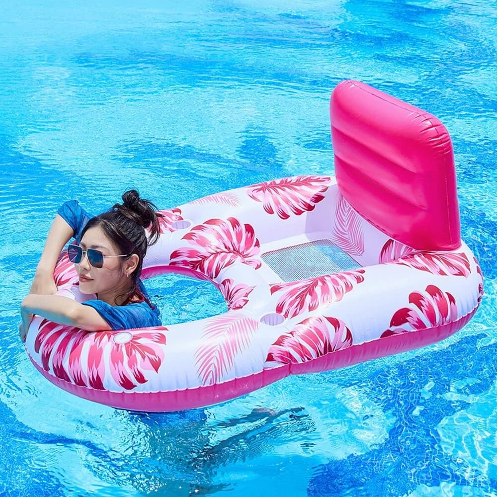 POLTRONA LOUNGE GONFIABILE GALLEGGIANTE CON PORTABICCHIERI PISCINA 170X110CM 628534 - 25