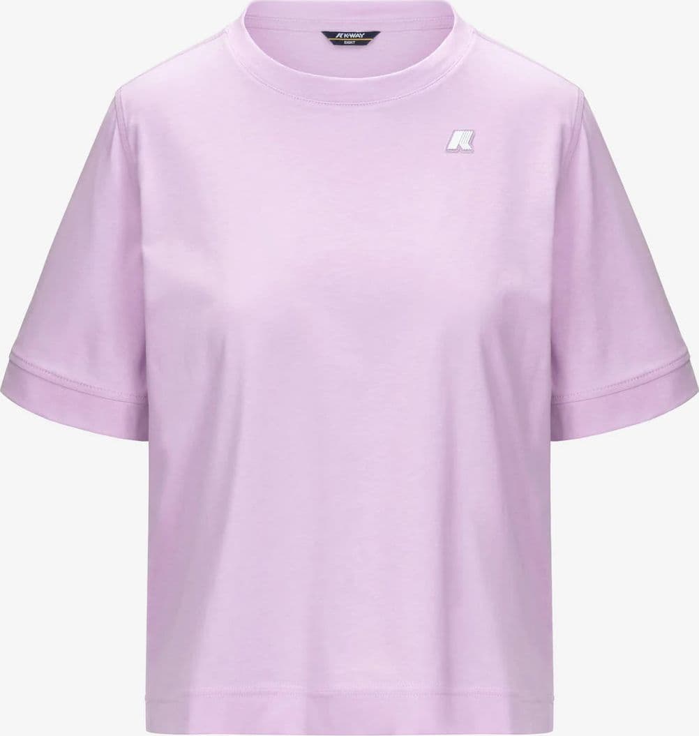 K-WAY T-Shirt donna in Cotone Donna A Taglio Boxy violet per Uso Quotidiano in T-shirt Broadway Red - Barletta, commercioVirtuoso.it