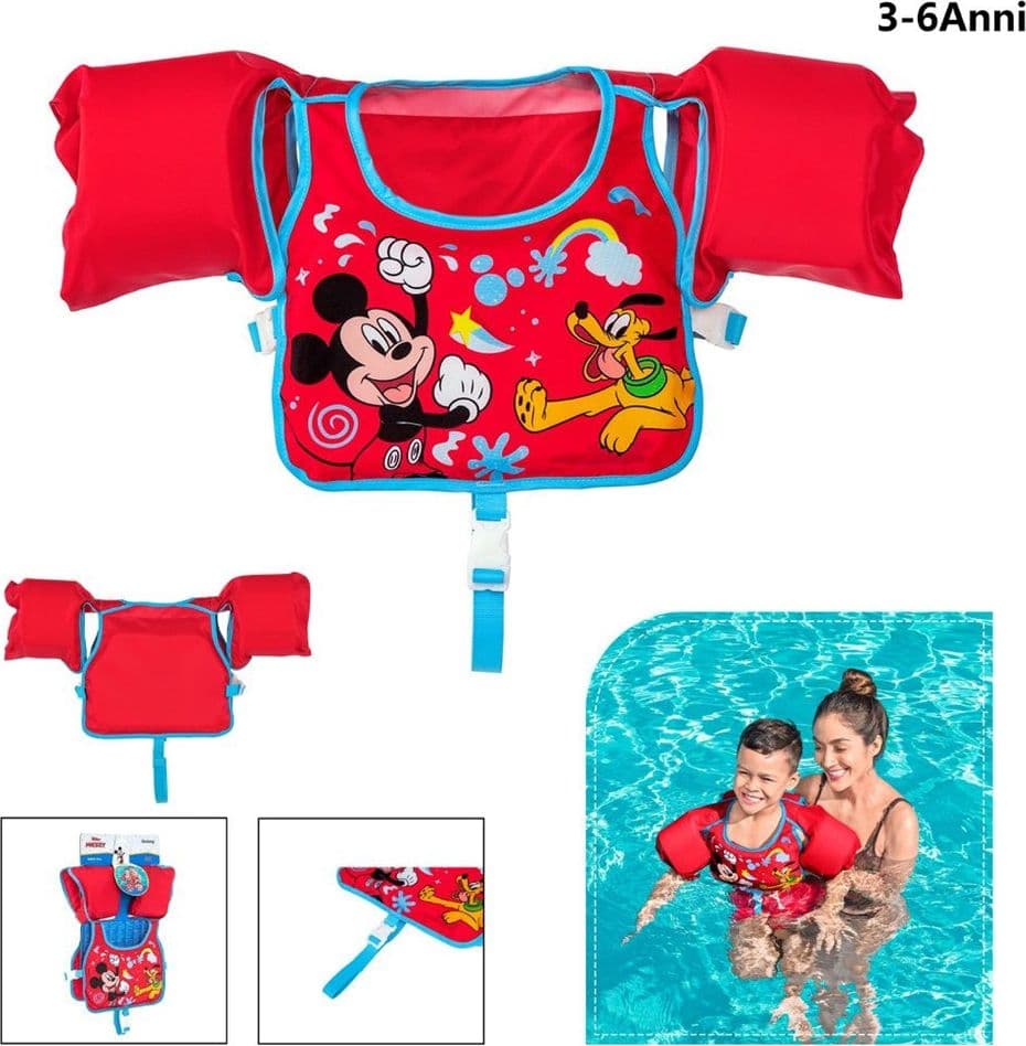 GIUBBOTTO GIUBBETTO SALVAGENTE GILET NUOTO SWIM PAL MICKEY PER BAMBINI 3-6 ANNI 9101C - 21