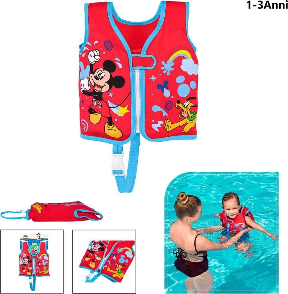 GILET CUSCINETTI IN SCHIUMA SALVAGENTE GIUBBOTTO MICKEY TRAINER BAMBINI 1-3 ANNI 9101D - 13