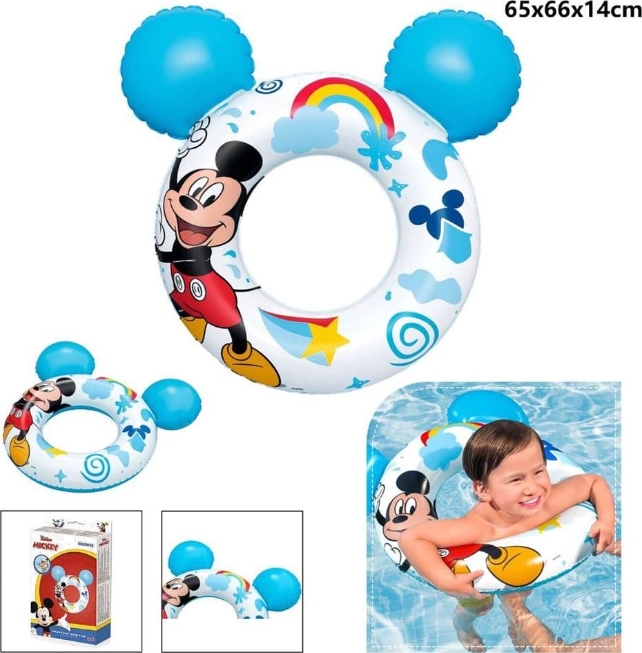 SALVAGENTE GONFIABILE SPLASH PAL MICKEY&FRIENDS 65 CM CON ORECCHIE TOPOLINO 9102K - 12