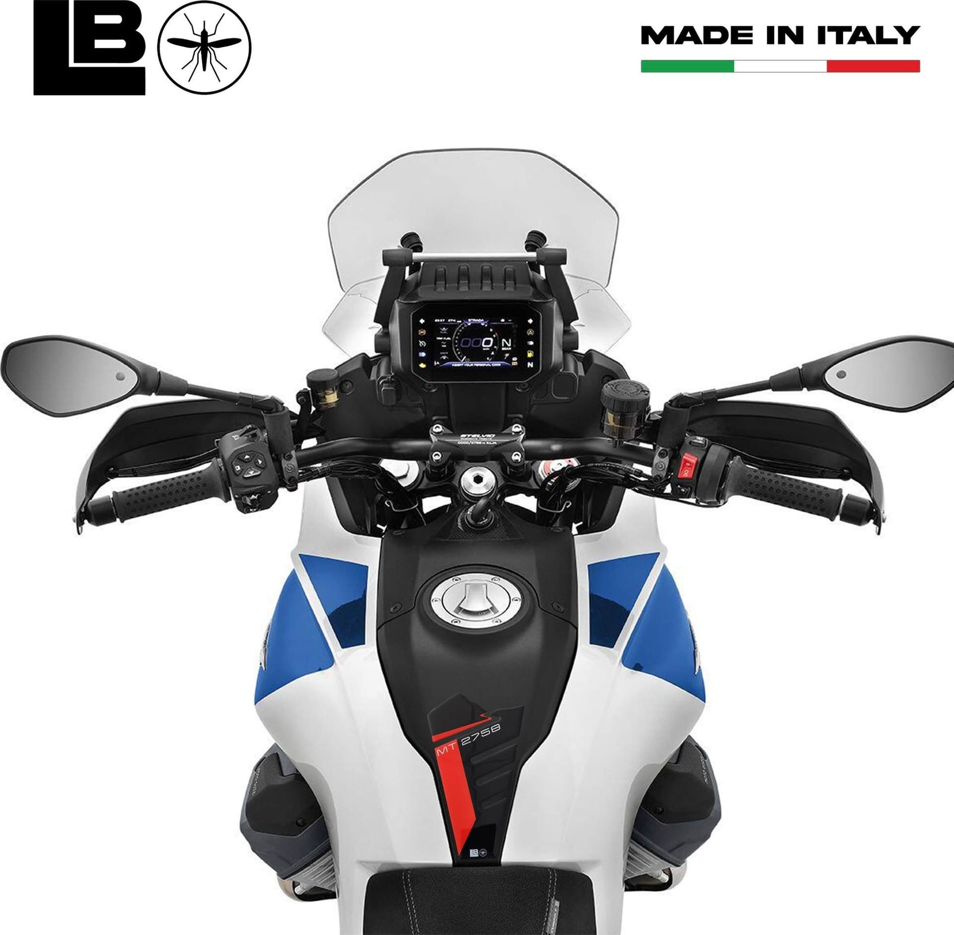 Adesivo 3D Paraserbatoio compatibile con Moto Guzzi Stelvio Duecento Tributo - 4