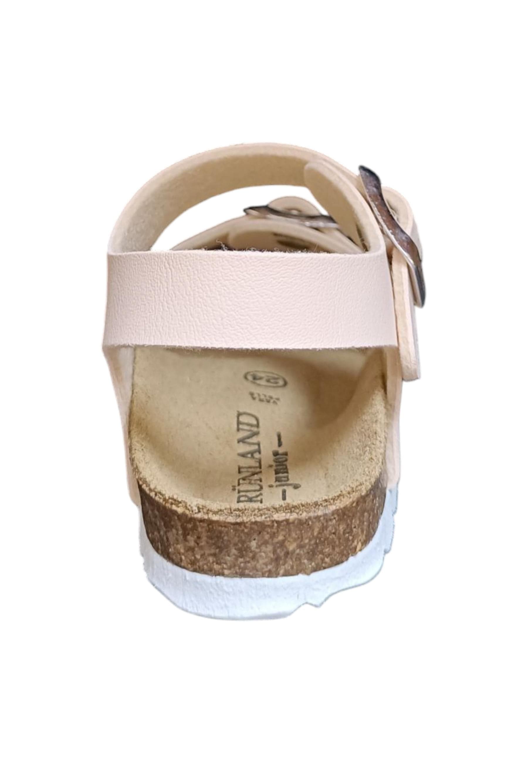 Sandalo bio bambino Grunland Junior 1569 pesca pelle sughero fibbia comfort in Ballerine Scarpetteria Gica - Trani, commercioVirtuoso.it