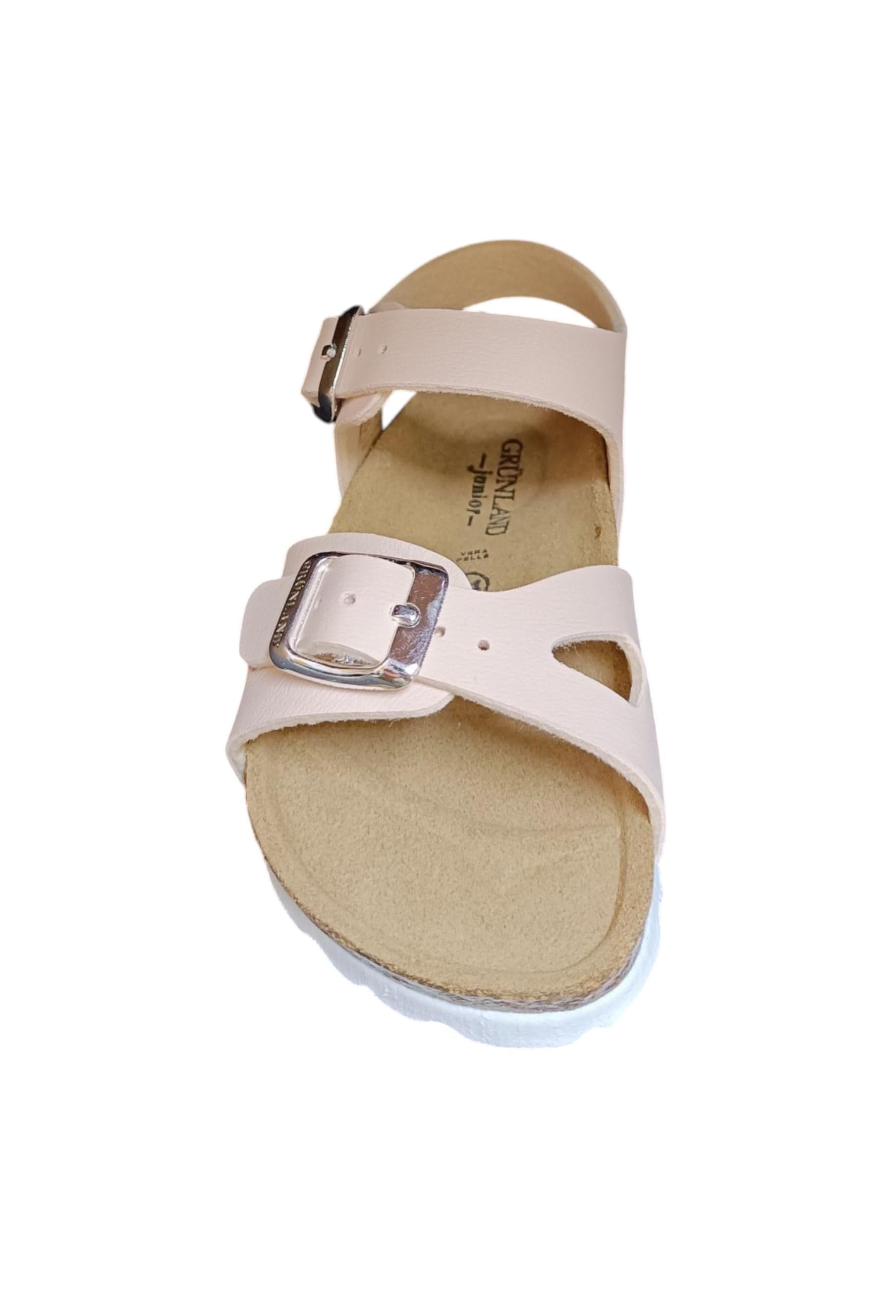 Sandalo bio bambino Grunland Junior 1569 pesca pelle sughero fibbia comfort in Ballerine Scarpetteria Gica - Trani, commercioVirtuoso.it