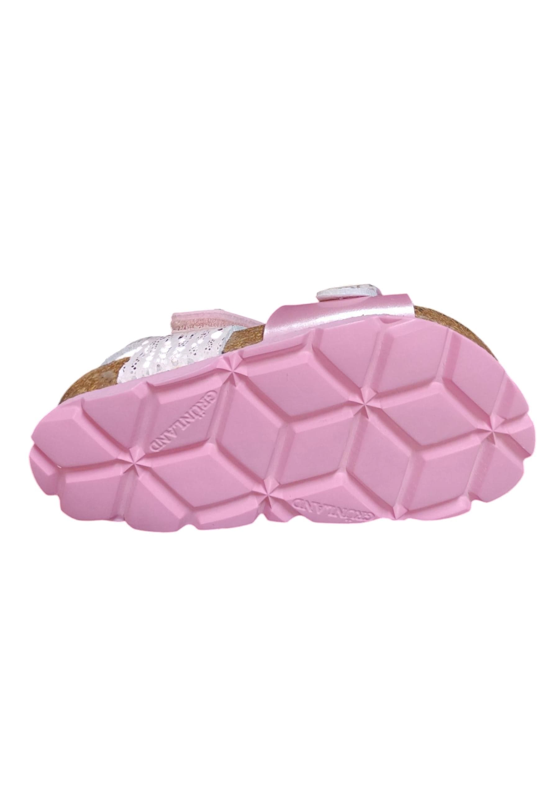 Sandalo bio bambino Grunland Junior 1116 rosa pelle sughero fibbia comfort in Ballerine Scarpetteria Gica - Trani, commercioVirtuoso.it