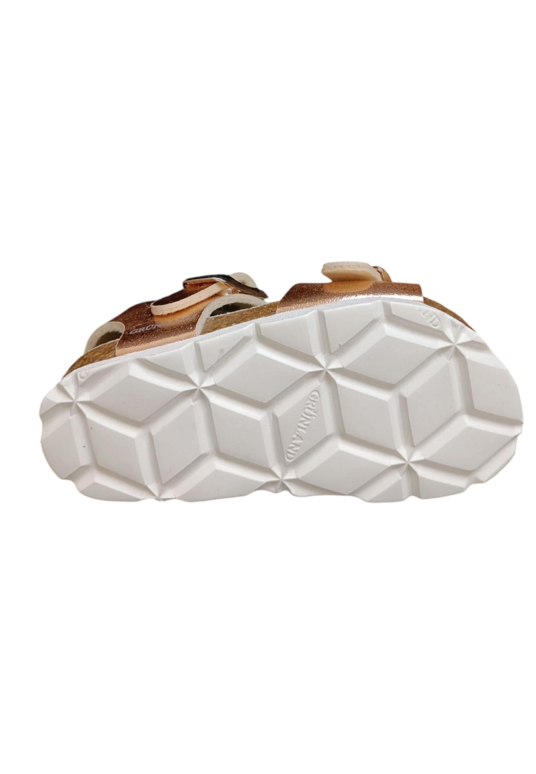 Sandalo bio bambino Grunland Junior 0392 cipria pelle sughero fibbia comfort in Ballerine Scarpetteria Gica - Trani, commercioVirtuoso.it